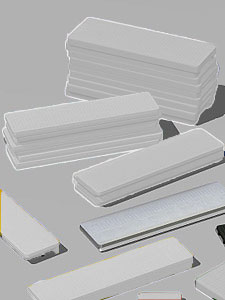 Transparante Neopreen blokjes