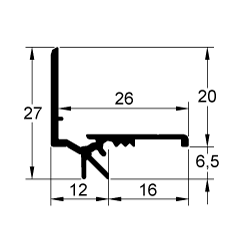 BEGLAZINGSPROFIEL LU-G5D